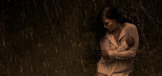 rain, grief, nature, woman, portrait, pose, model